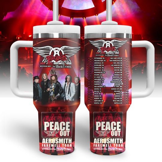 Discover Aerosmith Farewell Tour Tumbler, Hard Rock mug, Rock and Roll tumbler, Rock Band Concert Tour tumbler, Aerosmith Shirt