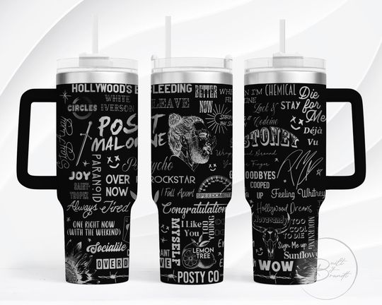 Discover 40oz Rockstar Tumbler with Lid and Straw, Post Tumbler, Famous Singer Gifts