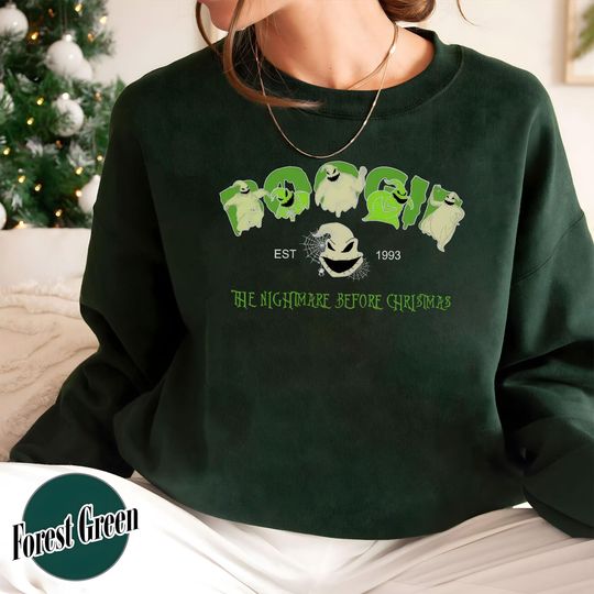 Oogie Boogie Nightmare Before Christmas Crewneck Sweatshirt, Spooky Boogie Man