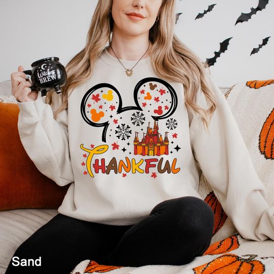 Discover Disney Thankful Sweatshirt, Disney Thanksgiving Hoodie, Disney Thanksgiving Sweatshirt