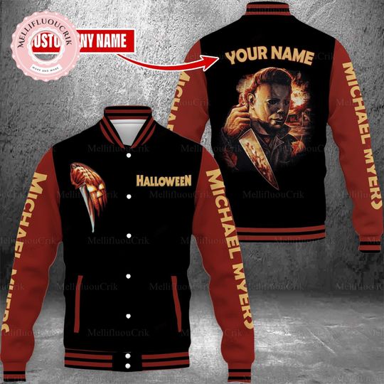 Personalized Halloween Michael Myers Baseball Jacket, Horror Movie Shirt, Trick Or Treat Tee, Bogeyman 1978 Jacket, Horror Fan Gift