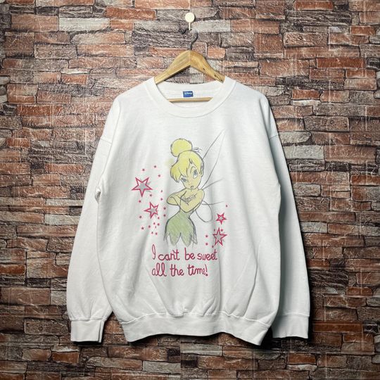 Discover Vintage Distressed Tinker Bell Disney Sweatshirt Disney Crewneck Disney