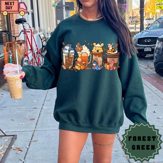 Discover Halloween Winnie the Pooh Shirt, Disney Halloween Coffee Gift Sweatshirt