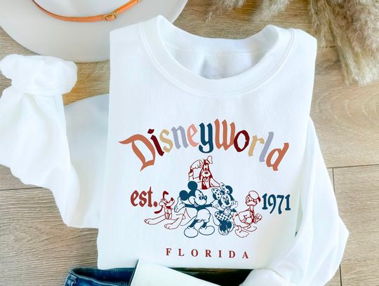 Discover Disneyworld Sweatshirt, Florida Disneyland Sweatshirt, Mickey and Friends Sweatshirt