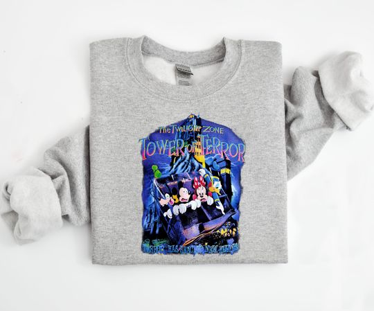 Retro Mickey And Friends Tower Of Terror Sweatshirt, Mickey And Friends Sweatshirt