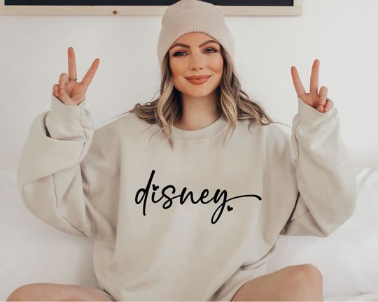 Discover Simple Minimalistic Disney Sweatshirt, Disney Group Sweatshirt