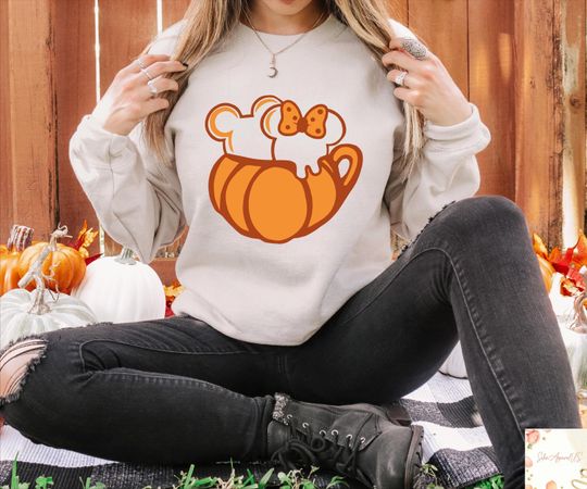 Discover Mickey Minnie Pumpkin Sweatshirt, Thanksgiving Disney Sweatshirt, Fall Vacation Sweatshirt