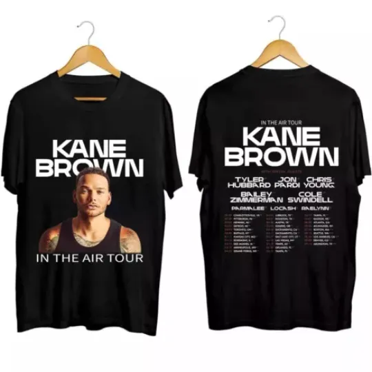 Discover Kane Brown In The Air Tour 2024 Shirt, Kane Brown Fan Shirt
