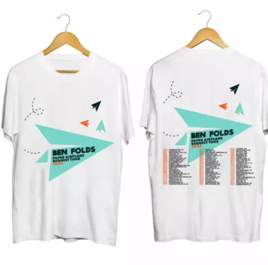 Discover Ben Folds - Paper Airplane Request Tour 2024 Shirt, Ben Folds Fan Shirt