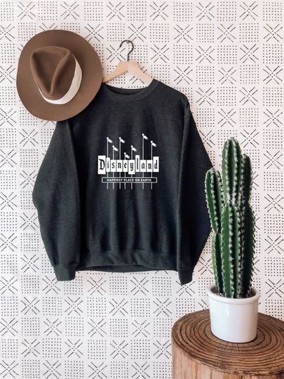 Discover Disneyland Flag Sweatshirt, Unisex Disney Sweatshirt, Disney Sweatshirt