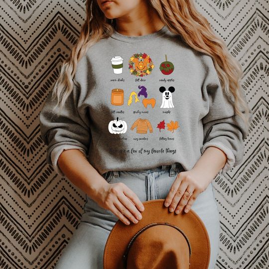 Discover Fall Favorites Unisex Sweatshirt | Disney Sweatshirt | Disney Fall Sweatshirt
