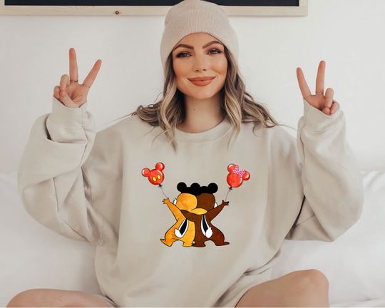 Discover Disney Chip and Dale Sweatshirt, Double Trouble Shirt, Disney Couple Sweater