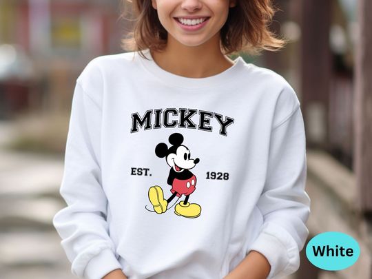 Discover Mickey Co Est.1928 Sweatshirt, Mickey Mouse  Hoodie, Mickey Sweatshirt