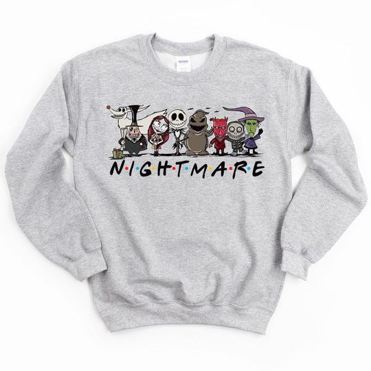 Discover Nightmare Before Christmas Friends Sweatshirt,  Halloween Disney Sweaters