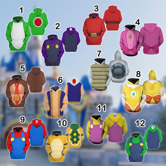 Discover Video Game Series Characters Shirt, Game All Over Print Adult Hoodie, Game Lover Shirt, Game 3D Halloween Party Cosplay Costume