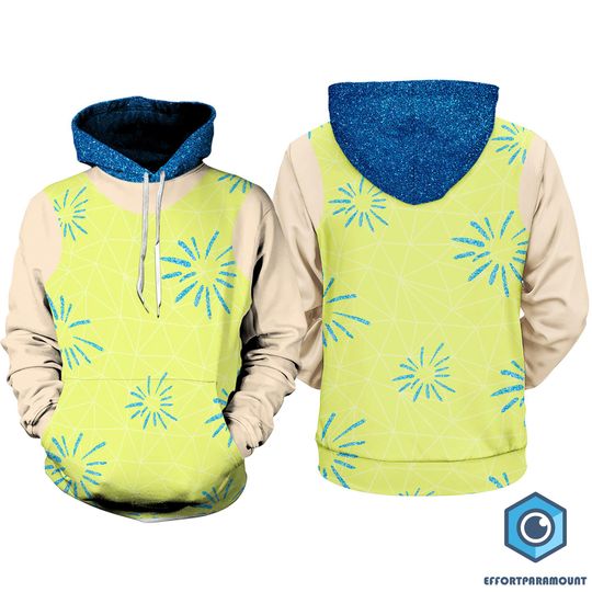 Discover Joy Inside Out All Over Print Costume Shirt, Inside Out Joy Hoodie, Disneyland Cosplay Shirt, Inside Out Emotions Shirt Shirt