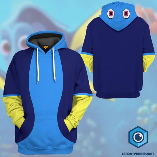 Finding Nemo Dory 3D Full Over Print Shirt, Finding Nemo Cosplay Hoodie, Magic Kingdom Shirt, Halloween Cosplay Shirt