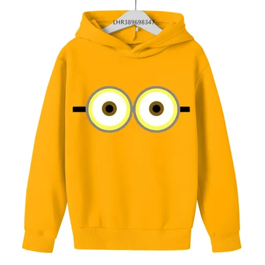 Discover Minions Coat Fashion Print Suitable for Children's Hoodies Clothing Girls Casual Spring Autumn Anime Boy