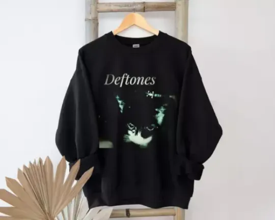 Vintage Deftone Cat Unisex Sweatshirt Gift For Fan 90s Styled