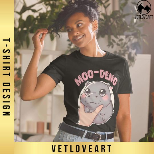 Discover Moo Deng Shirt,Cute Baby Hipopotamus Shirt,Bouncy Pig Shirt,Thailand Cute Hippo Shirt,Baby Hippo Viral Shirt,Bouncy Pig in Thailand,Zoo Crew