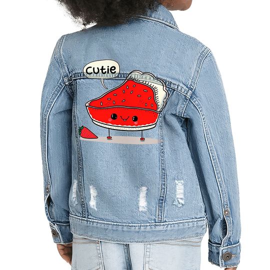 Discover Cutie Toddler Denim Jacket - Funny Design Jean Jacket - Illustration Denim Jacket for Women