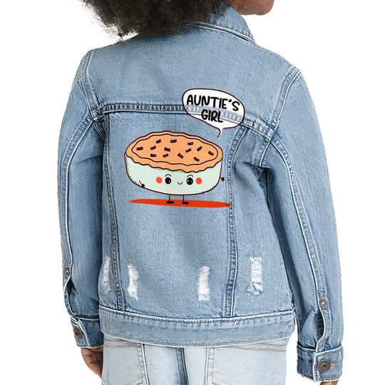 Discover Auntie's Girl Toddler Denim Jacket - Cartoon Print Jean Jacket - Cute Design Denim Jacket for Women