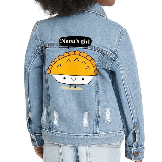 Discover Nana's Girl Toddler Denim Jacket - Cute Illustration Jean Jacket - Trendy Denim Jacket for Women