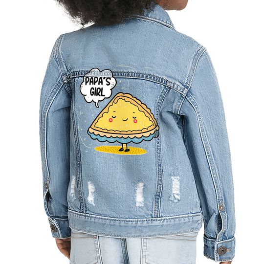 Discover Papa's Girl Toddler Denim Jacket - Cute Jean Jacket - Kawaii Design Denim Jacket for Women