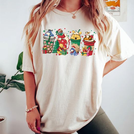 Discover Disney Christmas Lights Comfort Colors Shirt,Disney Christmas Coffee Shirt, Christmas Latte Shirt, Funny Christmas Shirt,Cute Christmas Gift