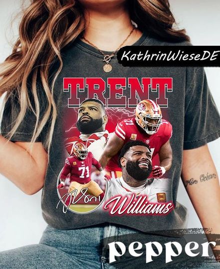 Discover Vintage 90s Graphic Style Trent Williams T-Shirt, Sweatshirt, Hoodie, Trent Williams shirt, Retro American Football Bootleg Gift