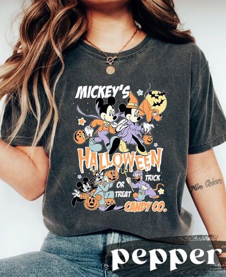 Discover Disney Halloween Nightmare Shirt, Mickey Minnie Disney Halloween Shirt, Nightmare On The Main Street Mickey Shirt