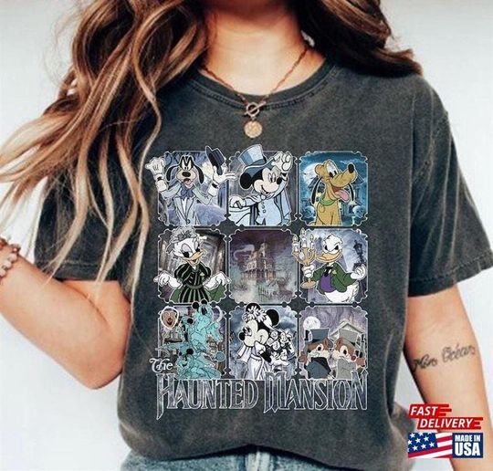 Chemise Disney Halloween Haunted Mansion, chemise Halloween Mickey et ses amis, chemises de fte Mickey pas si effrayant