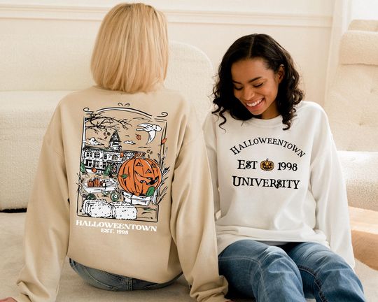 Halloweentown University Est 1998 Sweatshirt, 2 Sides Halloweentown Shirt, Fall Sweatshirt