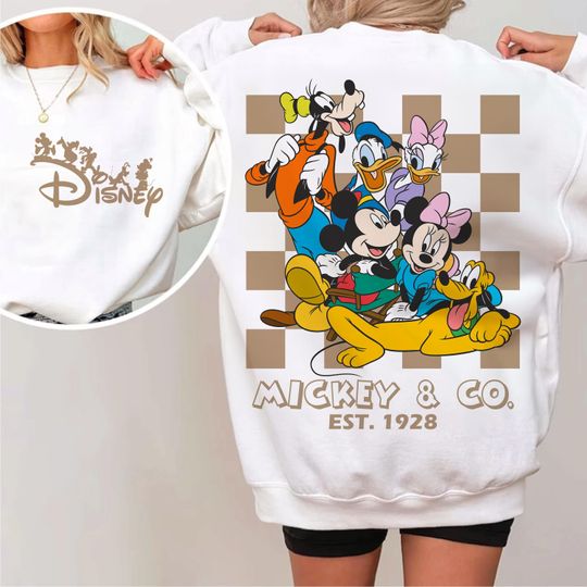 Bundle Checkered Mickey & Co. Sweatshirt, Checkered Mickey Shirt
