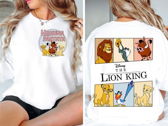Discover Retro Animal Kingdom Bundle Sweatshirt, Lion King, Family Vacation Shirt