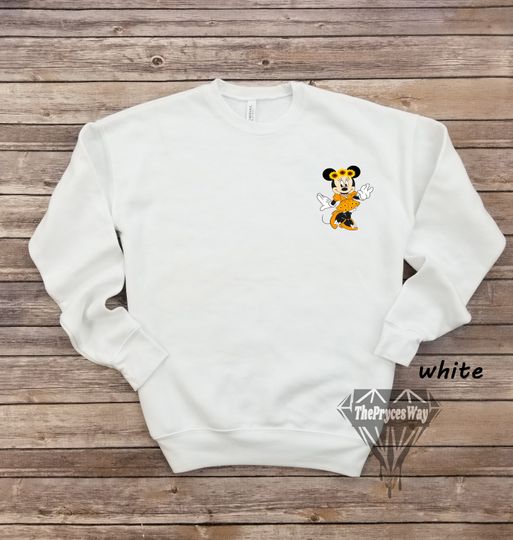 Pocket Sunflower Minnie Mouse Sweatshirt,Disney Shirt For Women,Women Disney Sweatshirt