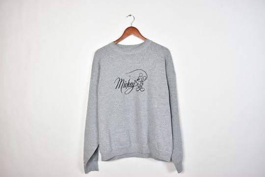 Vintage Grey Mickey Mouse Disney Sweatshirt