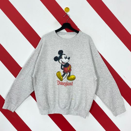 Discover Vintage 90s Mickey Mouse Sweatshirt Mickey Crewneck Disney Mickey Mouse Sweater
