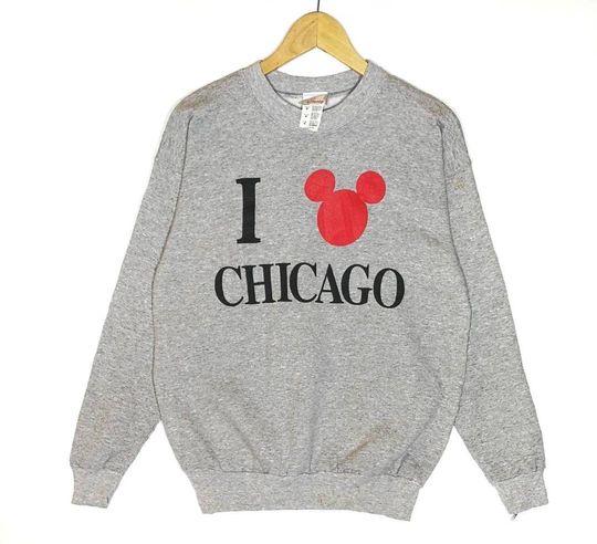 Discover Rare!! Vintage Disney Sweatshirt Spell Out Size Medium Very Good Condition Activewear Streetwear