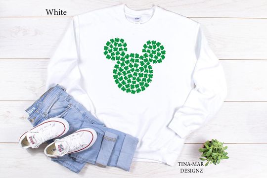 Discover Mickey Mouse St Patrick Disney Sweatshirt\\Mickey Mouse Sweatshirt