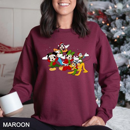 Disney Friends Christmas Sweatshirt, Disney Sweatshirt, Disney Family Christmas Sweatshirt