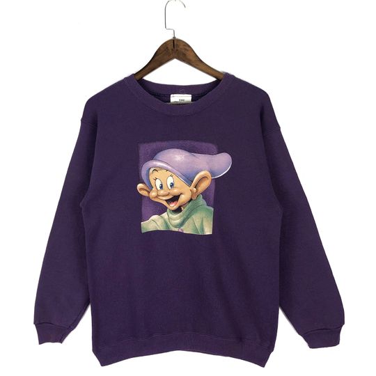 Discover Vintage 90s Dopey Dwarfs Disney Sweatshirt Crewneck Snow White And 7 Dwarfs Made In Usa