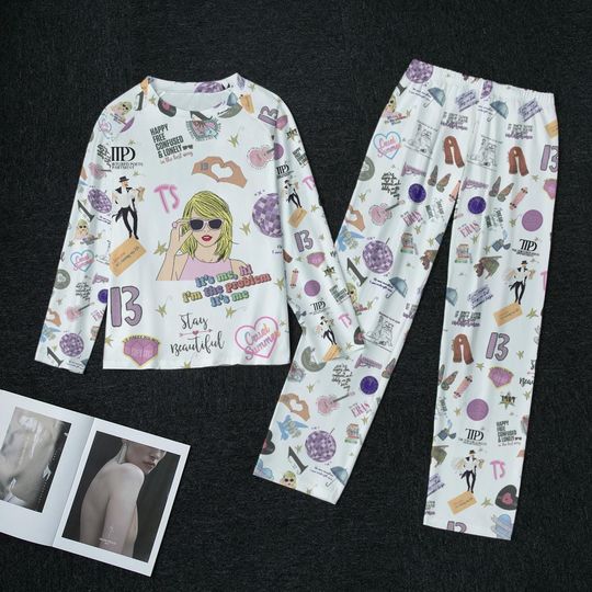 Discover Cute Woman's Mommy and Me Pajamas with Long Sleeves and Pants Pair With Child PJs for Cute Mommy and Me Outfit!!