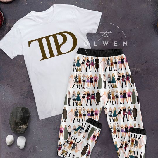 Discover TTPD Album Holiday Pajamas Set, Cute T.S TTPD Christmas Pajamas Set, Family Pajamas For Adult And Kids