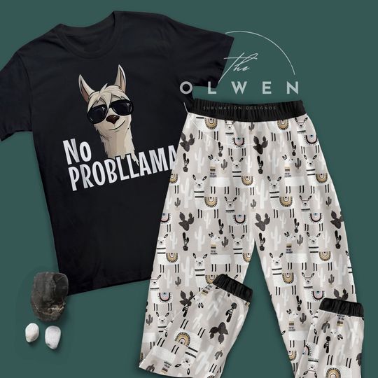 Discover LLama Holiday Pajamas Set, Cute LLama Christmas Pajamas Set, LLama Family Pajamas For Adult And Kids