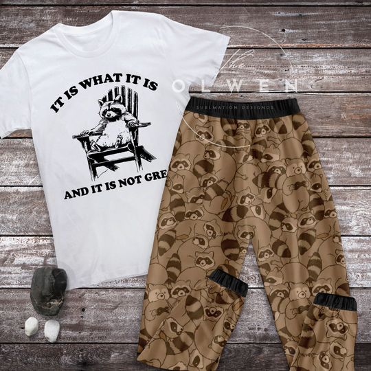 Racoon Holiday Pajamas Set, Cute Racoon Christmas Pajamas Set, Racoon Family Pajamas For Adult And Kids