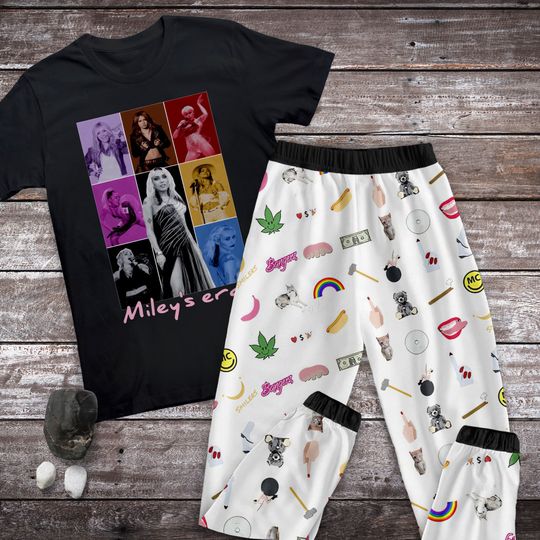 Miley Cyrus Pajamas Set, Miley Eras Pajamas Set, Miley Cyrus Pajamas For Adult And Kids