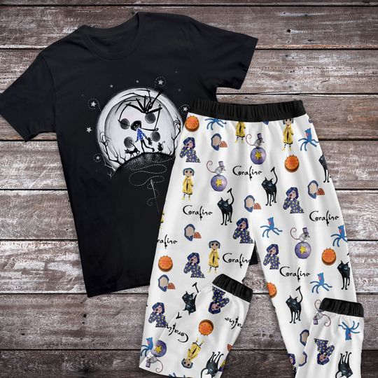 Discover Coraline Pajamas Set, Family Pajamas, Family Christmas Pajamas Set.