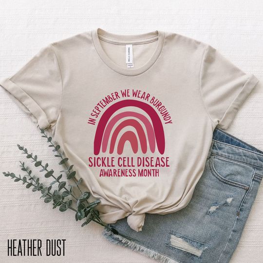Discover Sickle Cell Awareness Month Shirt | Support Family Sweatshirt | Awareness of the Month September Hoodie Gift | Sickle Cell Warrior Crew Neck