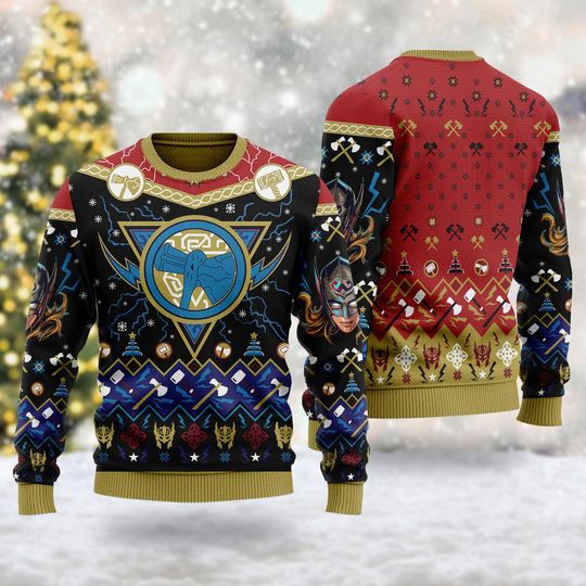 Thor 3D All Over Printed shirt, US Superhero Movie Ugly Christmas Sweater, Xmas Sweatshirt, Christmas Gift For Men Women Kid